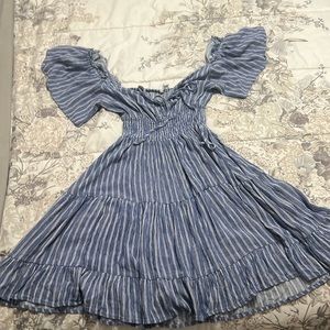 Hailey blue mini babydoll dress size medium